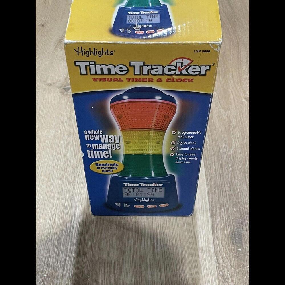 Learning Resources Time Tracker Visual Timer & Clock with Lights & Sound A3